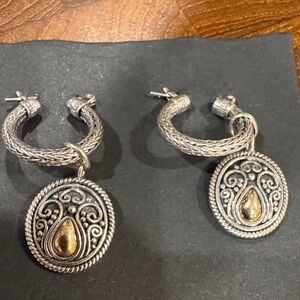 Suarti Bali Silver and Gold-Toned Earrings